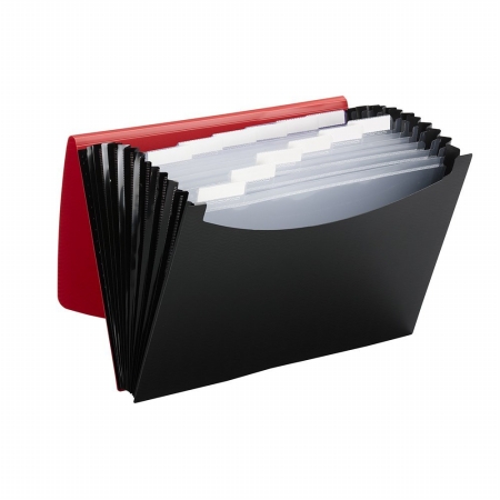 70866 Poly Frequency Expanding File, Red & Black