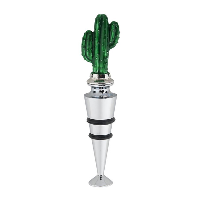 6111 Zinc Cactus Bottle Stopper