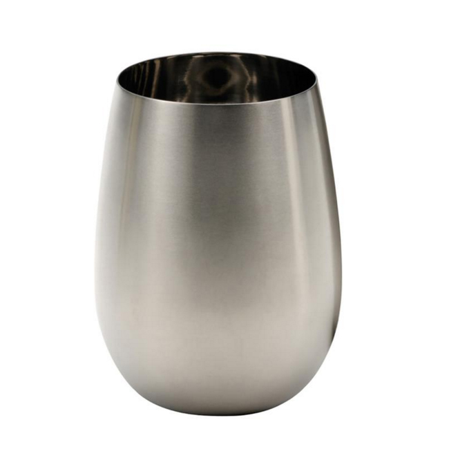 72501 Stainless Steel Wine Glass; 16 Oz