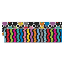 Cdp108197 Colorful Chalkboard Straight Borders, 12 Per Pack
