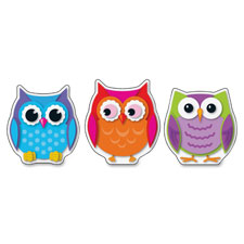 Cdp120107 Colorful Owls Cut-outs, 36 Per Pack