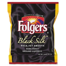 Fol00019 Black Silk Ground Coffee Fraction Pack, 42 Per Carton