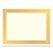 Geo47829 Gold Foil Certificate, 15 Per Pack