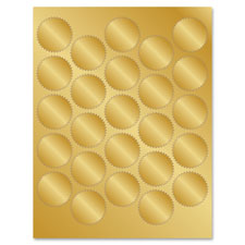 Geo47839 Gold Foil Seals, 200 Per Pack