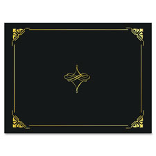 Geo47840 Gold Foil Border Certificate Holder, Black & Gold - 5 Per Pack