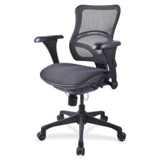 Mid-back Fabric Seat Chairs, Black