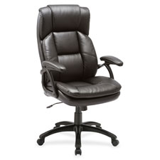 Llr59535 Black Base High-back Leather Chair