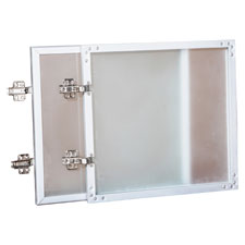 Llr59576 Wall-mount Hutch Frosted Glass Door, 30 In.