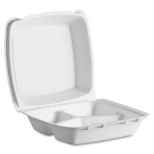 Pctytd18803 3-compartment Hinged Container, 75 Per Pack