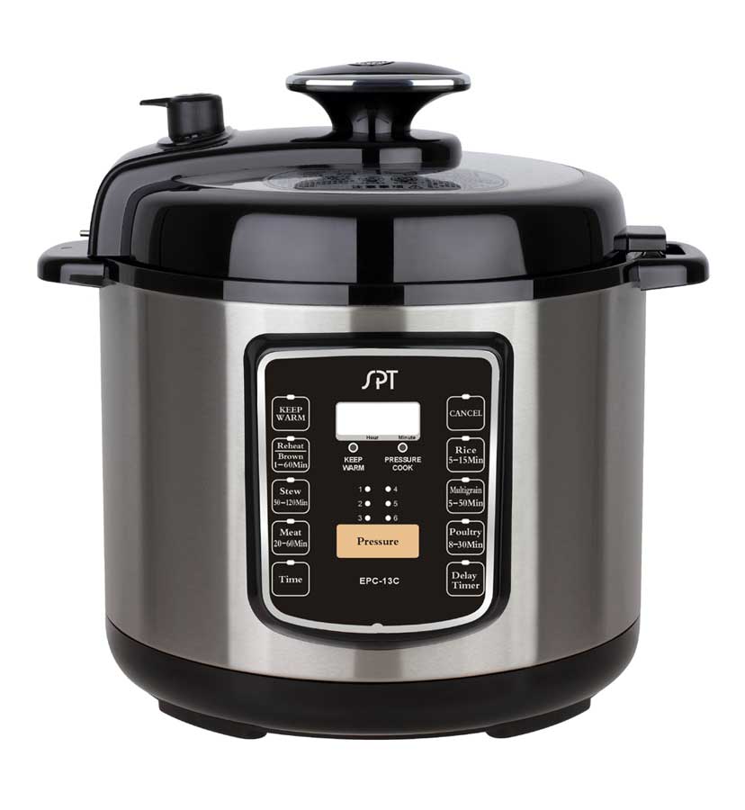 Epc-13c 6.5-quart Stainless Steel Electric Pressure Cooker With Quick Release Button