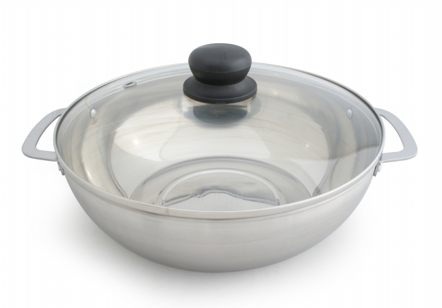 Stainless Steel Pot With Glass Lid - 3.5 Lt.