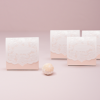 Wedding Star 4432-05 Pretty Lace Favor Blush Box - Paper