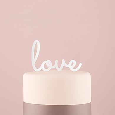 Wedding Star 9846-08 Love Acrylic White Cake Topper