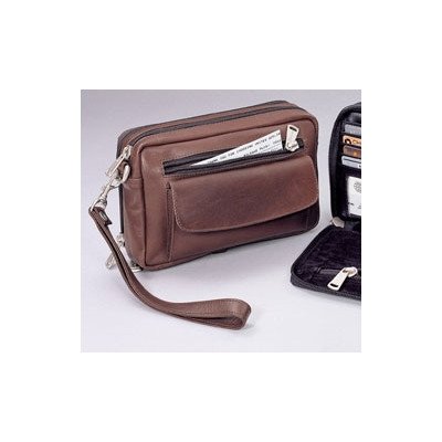 Winn 64084 Leather Clutch & Compact Organizer - Brown