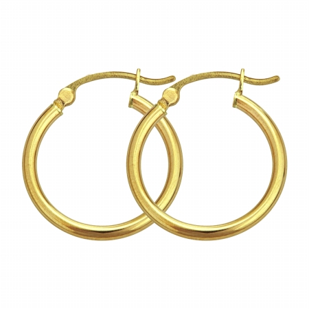 Group 14 K Yellow Gold 3 X 30 Mm Polished Hoop Earring