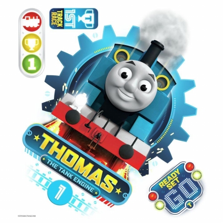 Rmk3245gm Thomas The Tank Engine Peel & Stick Wall Decals, Blue - Pack Of 4