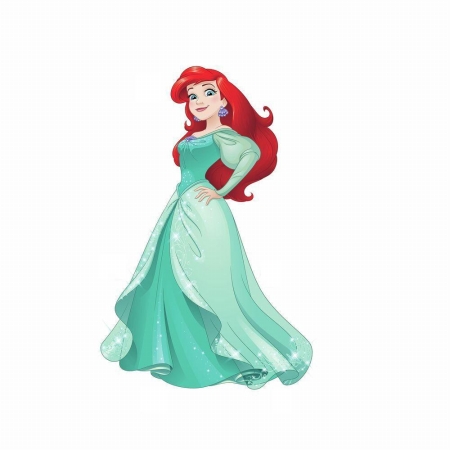 Sparkling Ariel Peel & Stick Giant Wall Decals, Blue - Pack Of 4