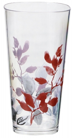 Set of 6 Corelle Coordinates Kyoto Leaves Acrylic Square Juice Glasses 8-Ounce 