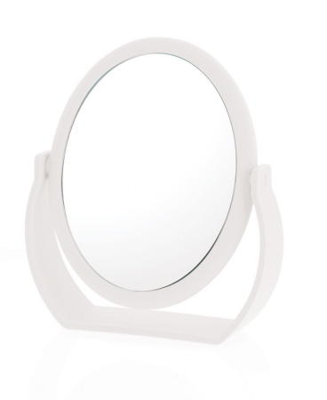 D1066wt Soft Touch Oval Vanity Mirror, White