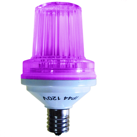 WL-STROBE-PU-E17 E17 Base 1 W Purple LED Clear 180 Flash Minute Lens