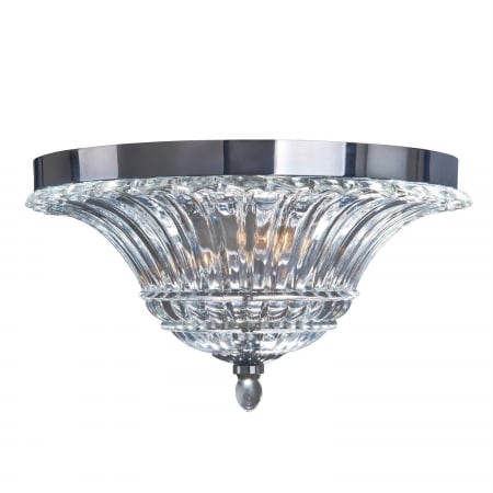 Fm1002-chr Elegant Designs 2 Light Glass Ceiling Light Glacier Petal Flushmount, Chrome