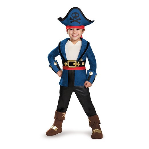 Disguise 243499 Neverland Pirates-captain Jake Deluxe Toddler Costume, Blue - Small