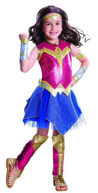 244966 Batman V Superman Dawn Of Justice-girls Deluxe Wonder Woman Costume, Red - Large