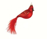 Cobane Studio Cobanec304 Cardinal With Feather Tail Ornament