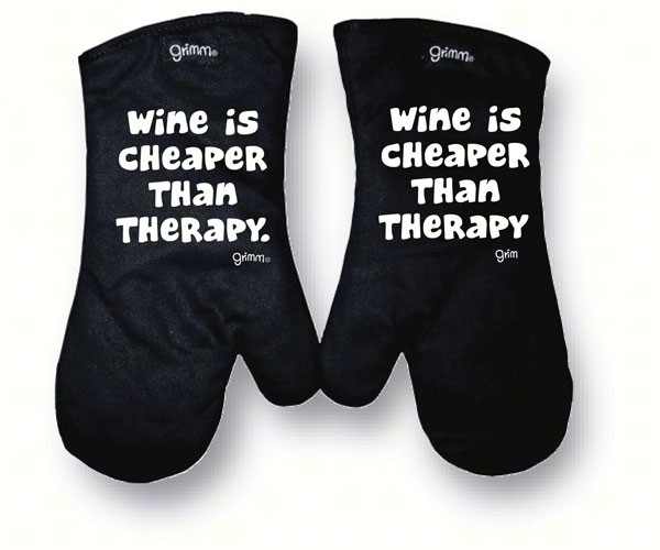 Therapymit Wine Is Cheaper Than Therapy Oven Mitt