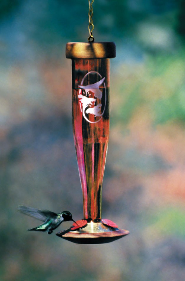 Songbird Essentials SE4058 Ruby Etched Hummingbird Lantern