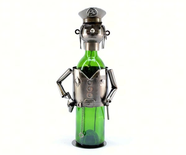 Threezb170 Policeman Wine Bottle Holder