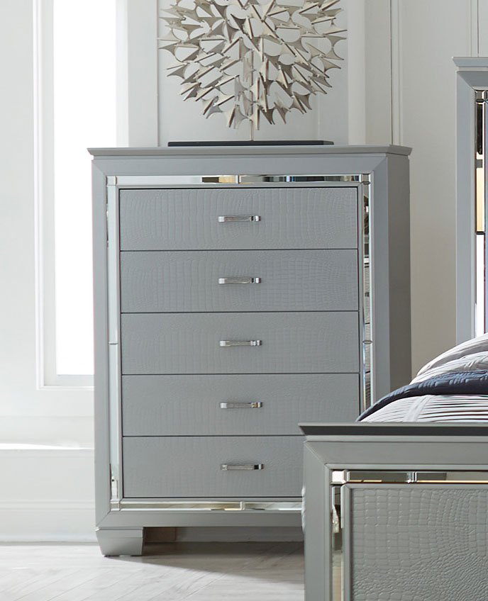 Homelegance 1916-9 Allura Collection Chest, Silver - 38 X 17 X 51 In.