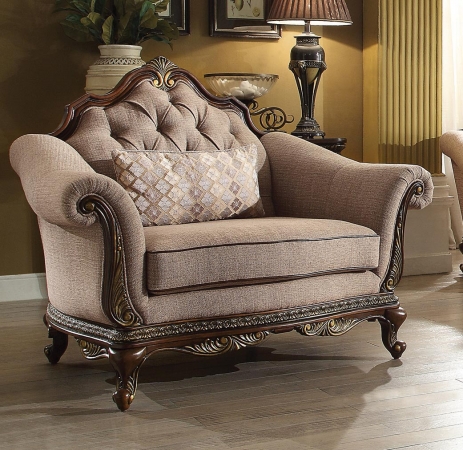 Homelegance 19359-1 Bonaventure Park Collection Chair, Brown Chenille - 55.5 X 41 X 41 In.