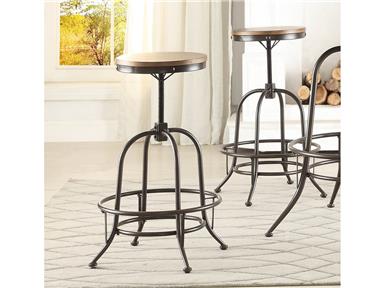 Homelegance 5429-24st Angstrom Collection Counter Light Oak Height Adjustable Stool, 22 X 22 X 24 To 29 In. - Set Of 2