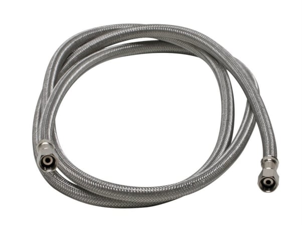 B & K Industries 496-922ef Braided Stainless Steel Ice Maker Connector, 0.25 X 120 In.
