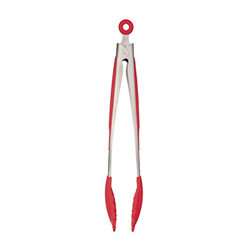 UPC 024131294602 product image for Colourworks 5141750 12 in. Red Silicone Tongs | upcitemdb.com