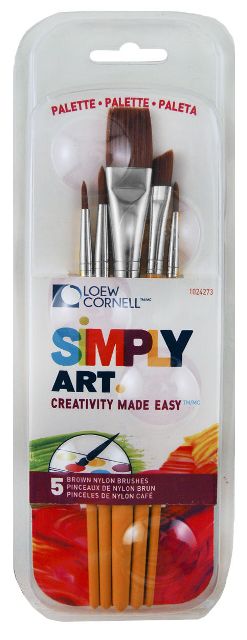Loew-cornell 1024273 Portable Palette Paint Brush, 5 Piece