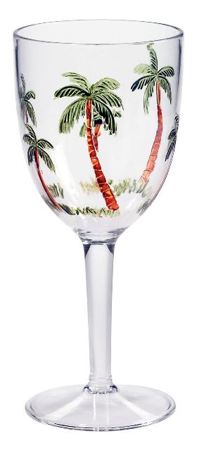 25430 Palm Tree Wind Glass