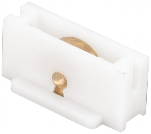 Prime Line G3122 0.37 In. Brass Flat Edge Roller Assembly 2 Count