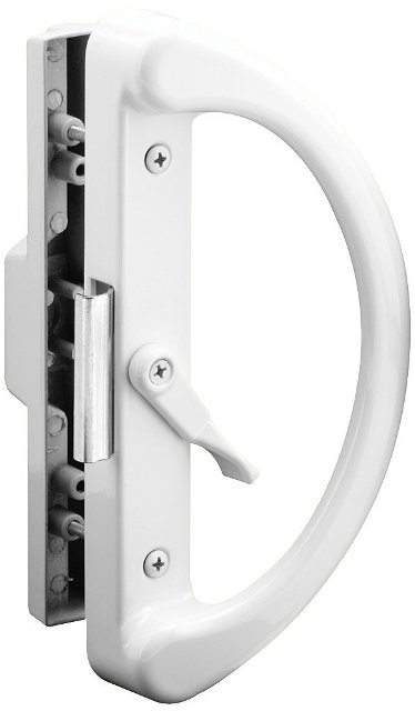 Prime Line C1223 White Patio Door Handle Set With Clamp Latch