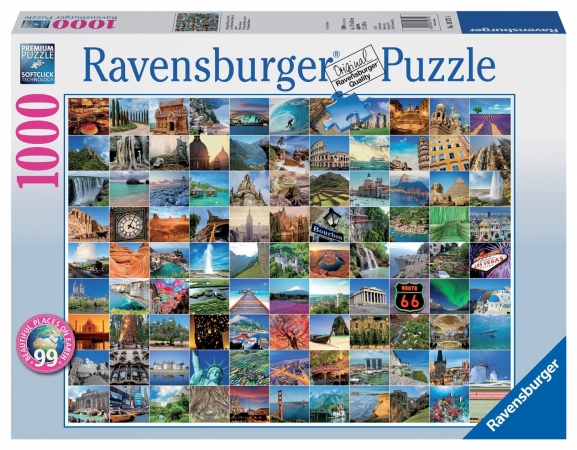 19371 99 Beautiful Places On Earth Puzzle, 1000 Piece