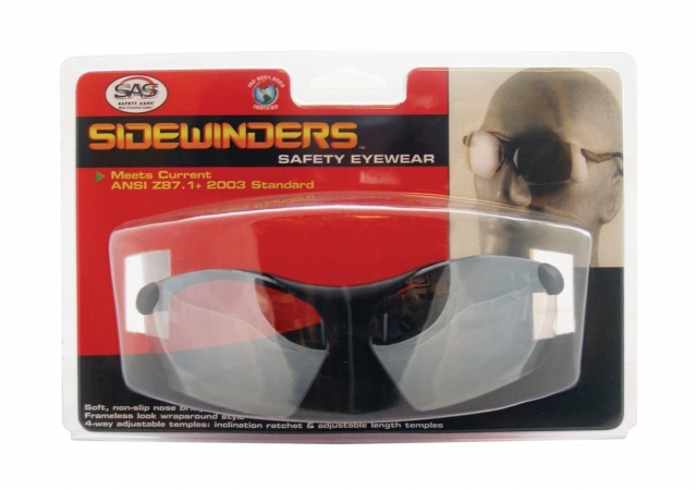 Corporation 541-0010 Polycarbonate Clamshell Sidewinder Safety Eyewear, Clear