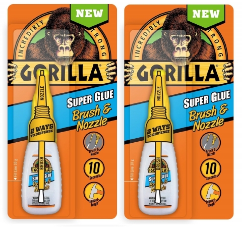 7500102 10 Gram Gorilla Super Glue Brush & Nozzle