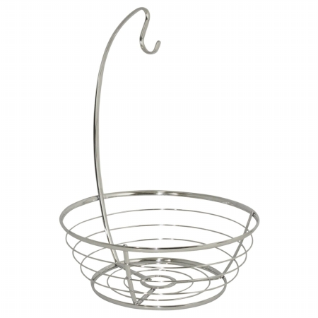 59870 Chrome Axis Fruit Bowl With Banana Hanger, Pack Of 2