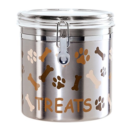 8300 130 Oz Stainless Steel Airtight Pet Treat Canister