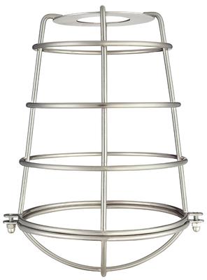 8503100 8.18 In. Brushed Nickel Industrial Cage Neckless Shade, Pack Of 6