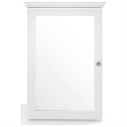 Cf7005-wh Lydia Mirrored Wall Cabinet, White