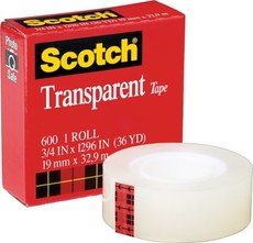 Abrasive 405-021200-07457 Scotch Transparent Tape600 C 0.75 In. X 1296 In.