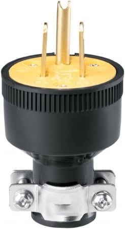 309-1709 15 Amp Black Plug Commercial Grade Rubber