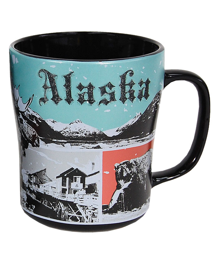Smala06 Alaska 14 Oz Metallic Design Mug Black